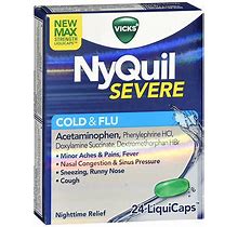 Nyquil Severe Cold & Flu Liquicaps - 24 Ct. Vicks