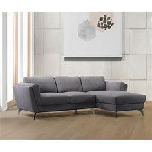 Sectional Sofa In Gray Fabric