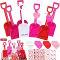 Fovths 28 Pack I Dig You Plastic Shovels With Valentine's Day Cards Candy Bags Valentine Shovels Exchange Cards Treat Bag White Pink Shovels For