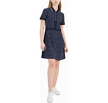 Tommy Hilfiger Women's Dot-Print A-Line Dress - Blue
