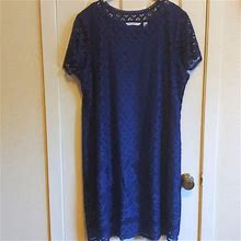 Isaac Mizrahi Dresses | Isaac Mizrahi Blue Lace Dress - Size 1X | Color: Blue | Size: 1X