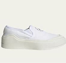 Adidas By Stella Mccartney Asmc Tie Dye Slip-On Court Sneakers, Ftwr Whiteftwr Wh, Women's, 6 Uk (7.5 Us), Sneakers & Trainers Slip-On Sneakers