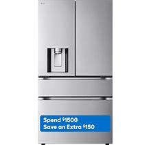 LG 28.6-Cu Ft 4-Door Smart French Door Refrigerator With Dual Ice Maker, Water And Ice Dispenser (Fingerprint Resistant) ENERGY STAR | LF29S8330S