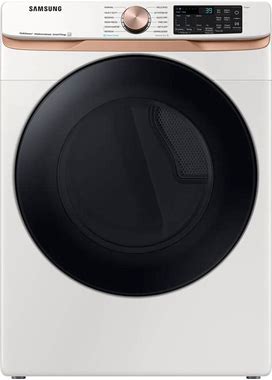 Samsung - 7.5 Cu. Ft. Stackable Smart Electric Dryer With Steam And Sensor Dry - Ivory