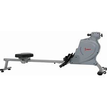Sunny Health & Fitness Space Efficient Convenient Magnetic Rowing Machine - Gray