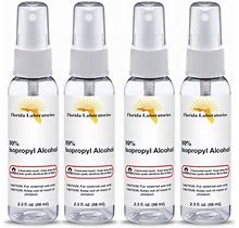 Isopropyl Alcohol Pure 99%, Pack Of 4 Bottles Of 2Oz