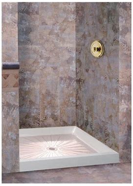 Mustee Durabase 36 in. W X 36 in. D Center Drain Shower Floor And Base In White ,