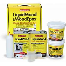 Abatron Wood Restoration Kit - 4 Quart - Includes Liquidwood Epoxy Resin Wood Hardener And Woodepox Wood Filler