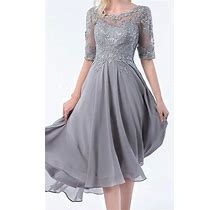 Lace Appliques Mother Of The Bride Dresses For Wedding Chiffon Evening Party Gowns For Women
