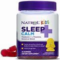 Natrol Llc Natrol Kids Sleep+ Calm Melatonin And L-Theanine Sleep Aid Gummies With Botancial Blends 100% Drug-Free 60 Count