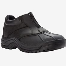 Wide Width Men's Propét® Blizzard Ankle-Zip Boot By Propet In Black (Size 8 1/2 W)
