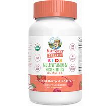 Maryruth Organics Kids Organic Multivitamin & Postbiotics Gummies, Mixed Berry Cherry 60 Gummies