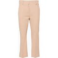 LIU JO - Mid-Rise Cropped Trousers - Women - Acetate/Polyester/Spandex/Elastane/Polyester - 44 - Neutrals