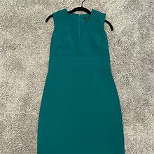 Ann Taylor Sheath Dress Size 0P | Color: Green | Size: 0P