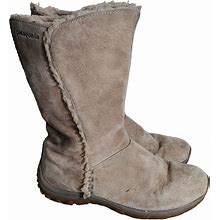 Patagonia Lugano Light Brown Suede Waterproof Winter Boots Womens Size 9.5