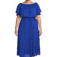 By Design Cotton Poplin Off-The-Shoulder Woven Dress Surf The Web Size