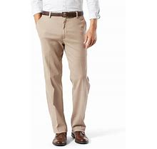 Men's Dockers Stretch Easy Khaki Classic-Fit Flat-Front Pants, Size: 33X32, Dark Beige