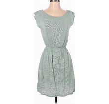 Coral Bay Casual Dress - Mini Scoop Neck Sleeveless: Green Dresses - Women's Size 0