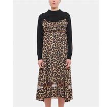 Sacai Leopard Print X Knit Dress - Natural - Casual Dresses Size 1