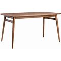 Walker Edison 59" Wood Dining Table With Tapered Legs In Walnut