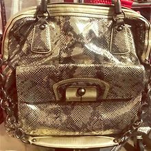 Coach Bags | Gorgeous Limited Edition Large Coach Phyton Bag ! | Color: Gold/Silver | Size: Large