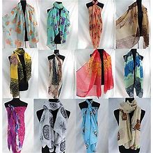 Lot Of 10 Wholesale Pareo Dress Sarong Retro Boho Fashion Scarves
