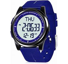 Beeasy Digital Watch Waterproof With Stopwatch Alarm Countdown Dual Time, Ultra-Thin Super Wide-Angle Display Digital Wrist Watches For Men Women