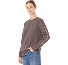 Carhartt Loose Fit Long Sleeve Graphic T-Shirt Women's Clothing Blackberry Heather : XS