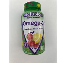 Vitafusion Omega-3 Gummy Vitamins Heart Health Raspberry Lemonade 120 Count