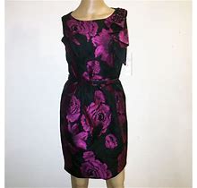 Eliza J Dresses | Eliza J Nwt Ebellished Belted Dress Size 2 | Color: Black/Pink | Size: 2