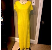 Anthropologie Dresses | Anthropologie Maeve Knit Midi Dress | Color: Yellow | Size: Xl
