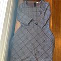 Gap Dresses | Gap Knit Houndstooth Long Sleeve Skater Dress W/ Pockets In A Size Small Petite | Color: Gray | Size: S