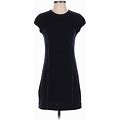 IISLI Casual Dress - Shift Crew Neck Short Sleeve: Blue Solid Dresses - Women's Size P