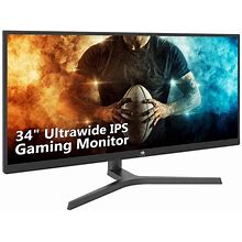 Z-EDGE UG34W 34" UWQHD 3440 X 1440 Ultra Wide 21:9 165Hz 1Ms 2K IPS Gaming Monitor, 400Cd/M², Freesync, PBP & PIP Mode, 2X Displayport 1.4 + 1X HDMI 2