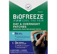 Biofreeze Day & Night Pain Relief Patches, Knee & Lower Back Pain Relief Patch, Sore Muscle Relief, Neck Pain Relief, Pharmacist Recommended, FSA