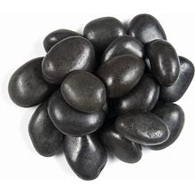 MSI LPEBQ5POL40 Piedra Pebbles 1" To 2" Polished Bagged Landscape Rock - Sold By Bag (.5 CF/Bag) Black Hardscapes Landscape Rocks