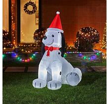 Glitzhome 6ft Lighted Inflatable Puppy Dog Christmas Garden Yard