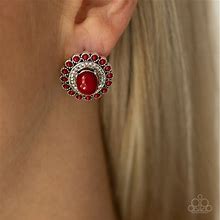 Paparazzi Jewelry | Floral Flamboyance | Color: Red | Size: Studs