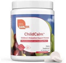 Zahler Childcalm, Kosher Fruit Punch Chewable Magnesium For Kids -