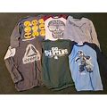 Lot Of 9 Boys Clothes Size 8 Long Sleeved Shirts, Pajamas Clothes