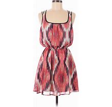 Trixie Casual Dress - Mini Scoop Neck Sleeveless: Pink Dresses - Women's Size Medium