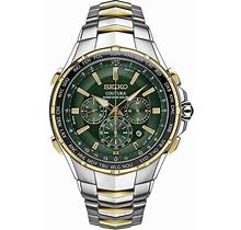 Seiko Men's Coutura Two Tone Stainless Steel Radio Sync Solar Watch - SSG022, Size: Large, Multicolor
