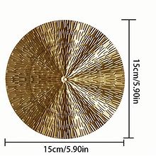 1Pc,Metal Sunflower Wall Decor Metal Wall Art Gold Round Geometry Wall Sculpture Hanging Decor For Nursery Bedroom Living Room,Gold,Popular,Temu