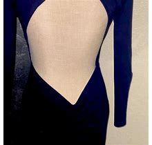Backless Dress | Color: Blue | Size: L