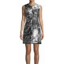 Milly Dresses | Milly Coco Satin Sheath Dress | Color: Black/White | Size: 12