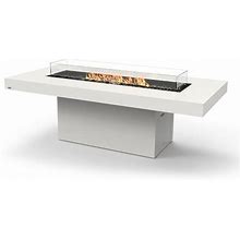 Ecosmart Gin 90" Dining Height Outdoor Fire Table With LP/NG Gas Burner, Bone | Williams Sonoma
