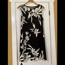 American Living Dresses | American Living Womens Sleeveless A Line Dress Size 16 | Color: Black/White | Size: 16
