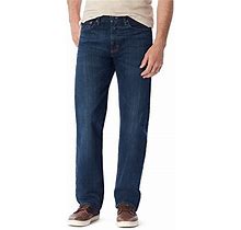 Wrangler Authentics Men's Classic 5-Pocket Relaxed Fit Jean, Flex Dark, 33W X 34L