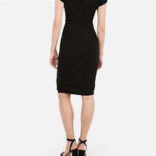 Express Dresses | Express Belted Seamed Sheath Dress. Black . | Color: Black | Size: Xs
