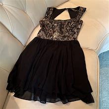 Guess Dresses | 4 For $20 Guess Sleeveless Dress | Color: Black/Gold | Size: 4